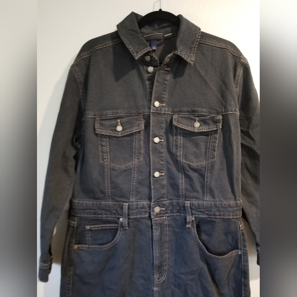 Women's Long Sleeve Denim Maxi Dress - Universal Thread Black Wash - Picture 6 of 7